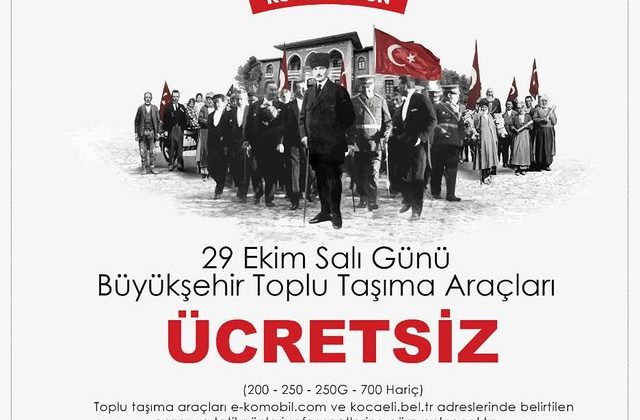 Kocaeli Büyükşehir Belediyesi’nden Toplu Taşıma Ücretsiz