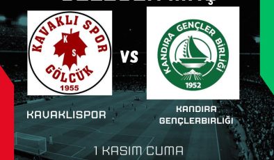 Türkiye Süper Amatör Lig Kocaeli B Grubu’nda Kavaklıspor ile Kandıra Gençlerbirliği Karşı karşıya geliyor
