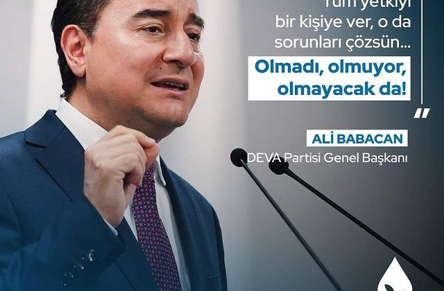 DEVA Partisi’nin Çözüm Vizyonu